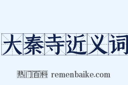 大秦寺近义词是什么意思的图片